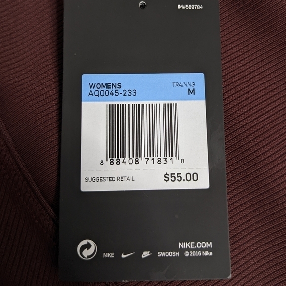 NWT Nike Pro Hypercrop maroon cropped tank M - Picture 4 of 8